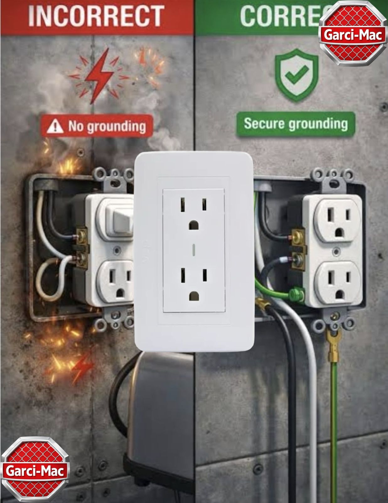 CONTACTO DUPLEX CON PLACA