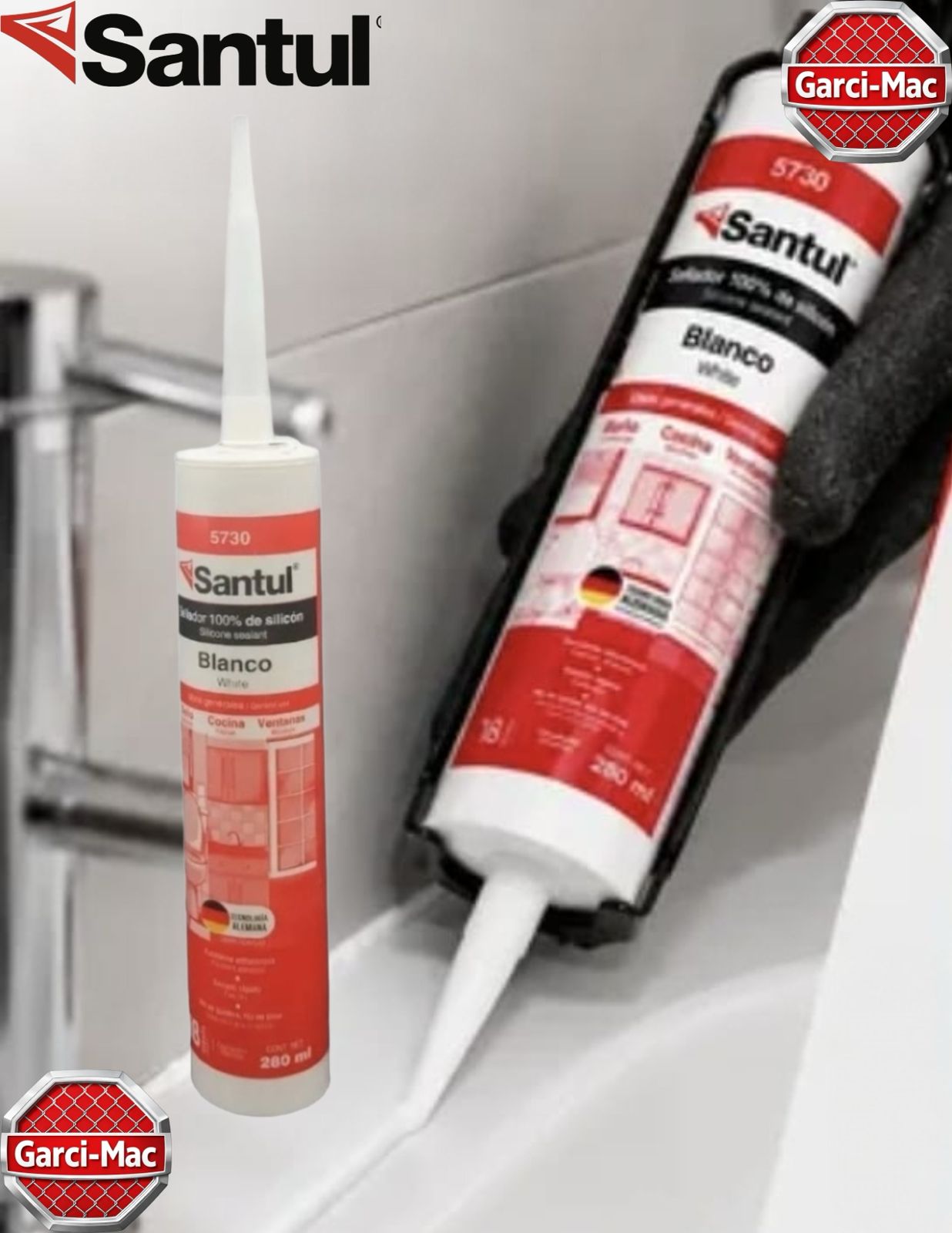 SILICON CARTUCHO SANTUL BLANCO 5730