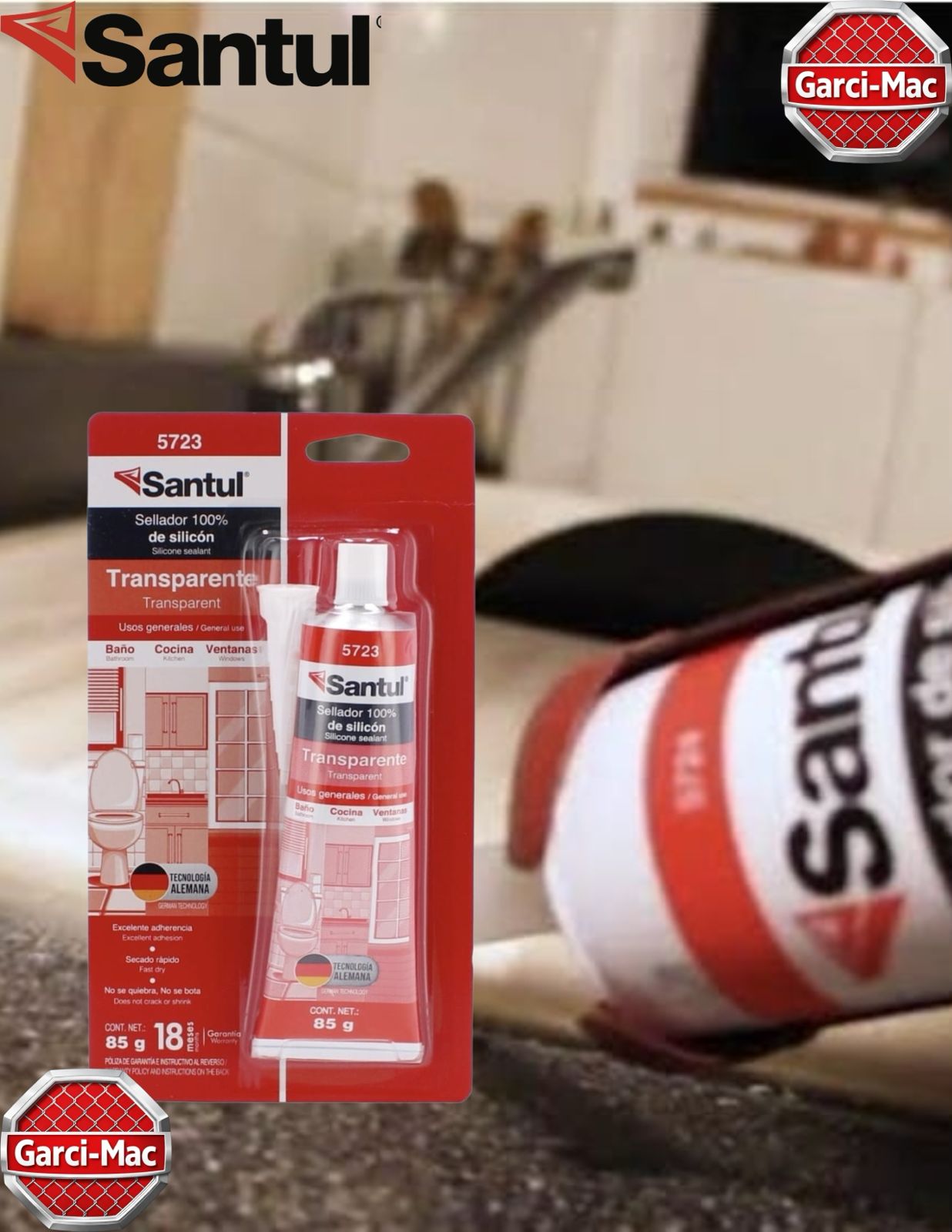 SILICON TUBITO BLISTER TRANSPARENTE SANTUL 5723